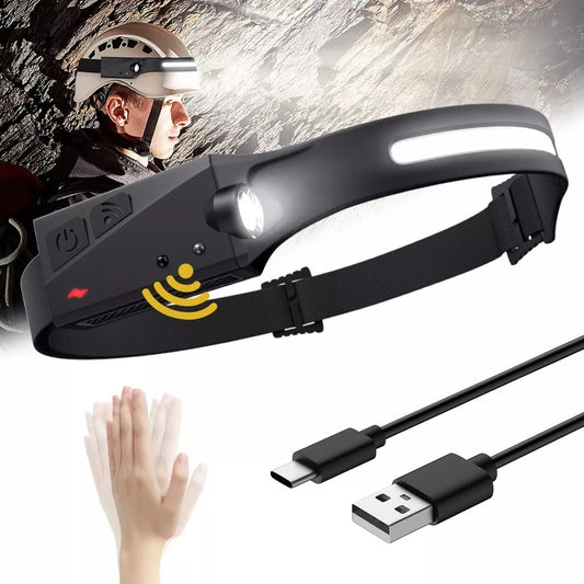 Faro LED Recargable con Haz Ancho de 230° y Sensor de Movimiento